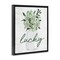 Stupell Industries Lucky Spring Botanicals Black Framed Floater Canvas Wall Art, design by Lettered and Lined